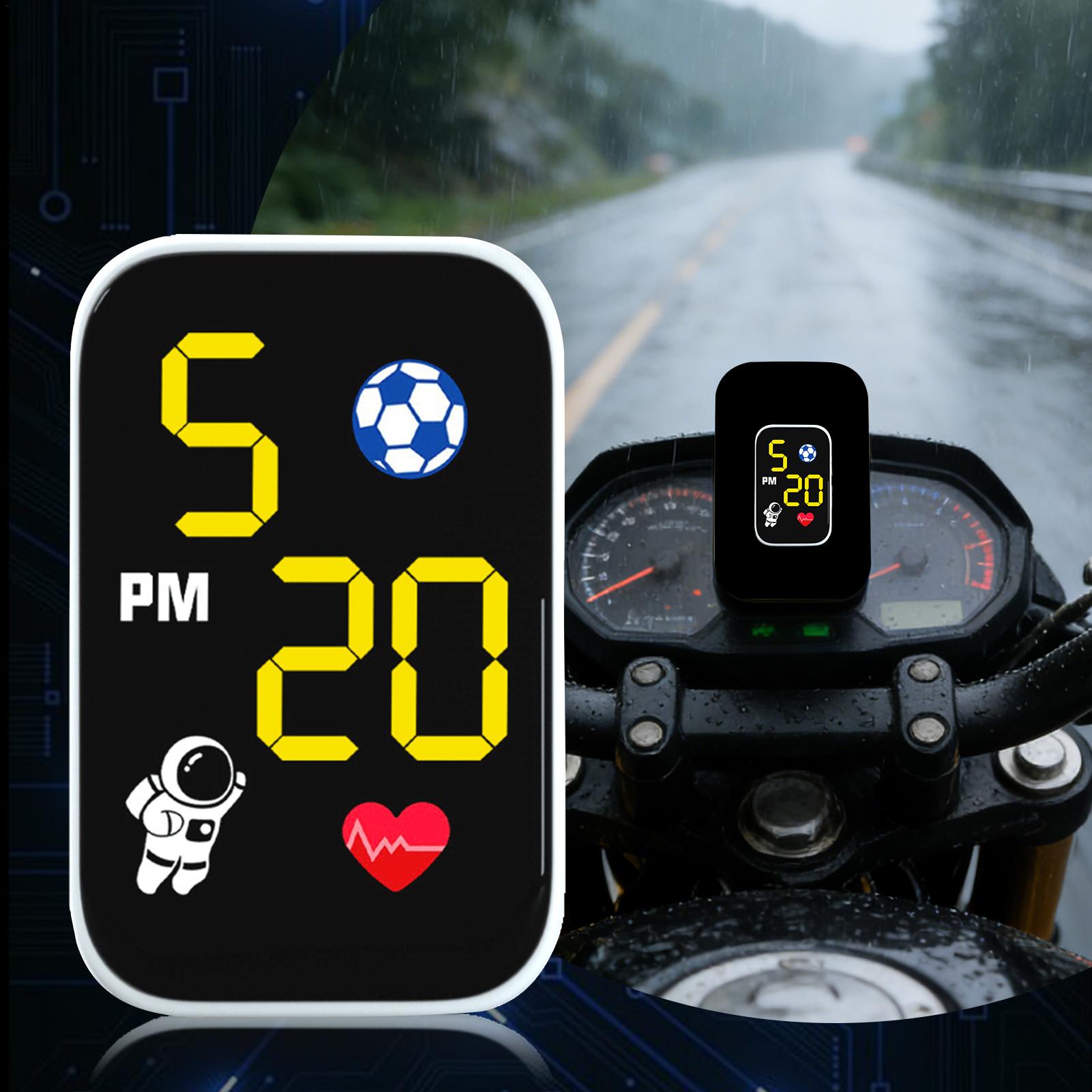 Cycling In City - Mini horloge de moto étanche à