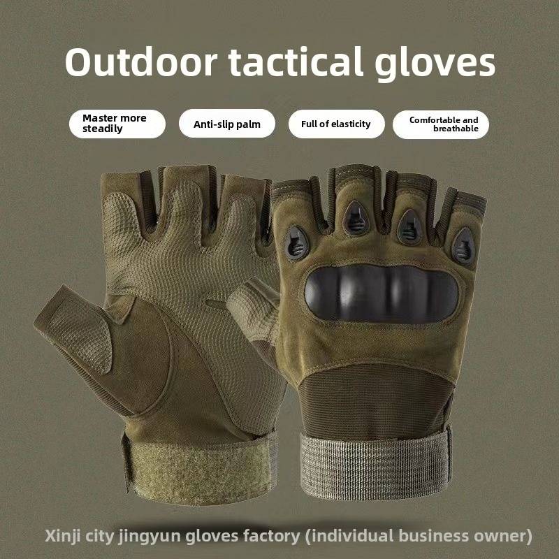 Cycling Commute Training - Gants tactiques d'extérieur à demi-doigts, antidérapants